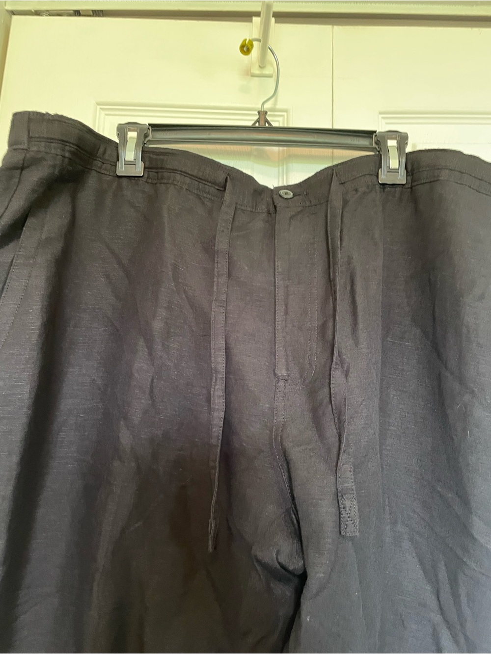 NWT  Men’s Cubavera Black Linen Blend Drawstring Pants  XXL